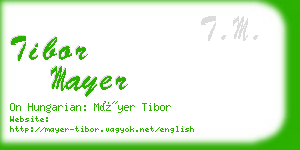 tibor mayer business card